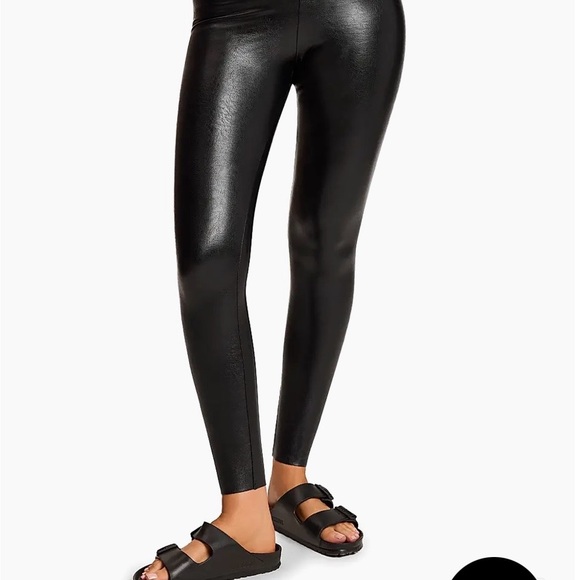 Commando szL Black Faux Leather Leggings SAKS Retail $128 - Picture 5 of 9